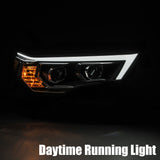AlphaRex 880721 LED Projector Headlights Plank Style Design Chrome
