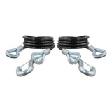 Curt - 43-7/8" Safety Cables with 2 Snap Hooks (3,500 lbs, Vinyl-Coated, 2-Pack) - 80136