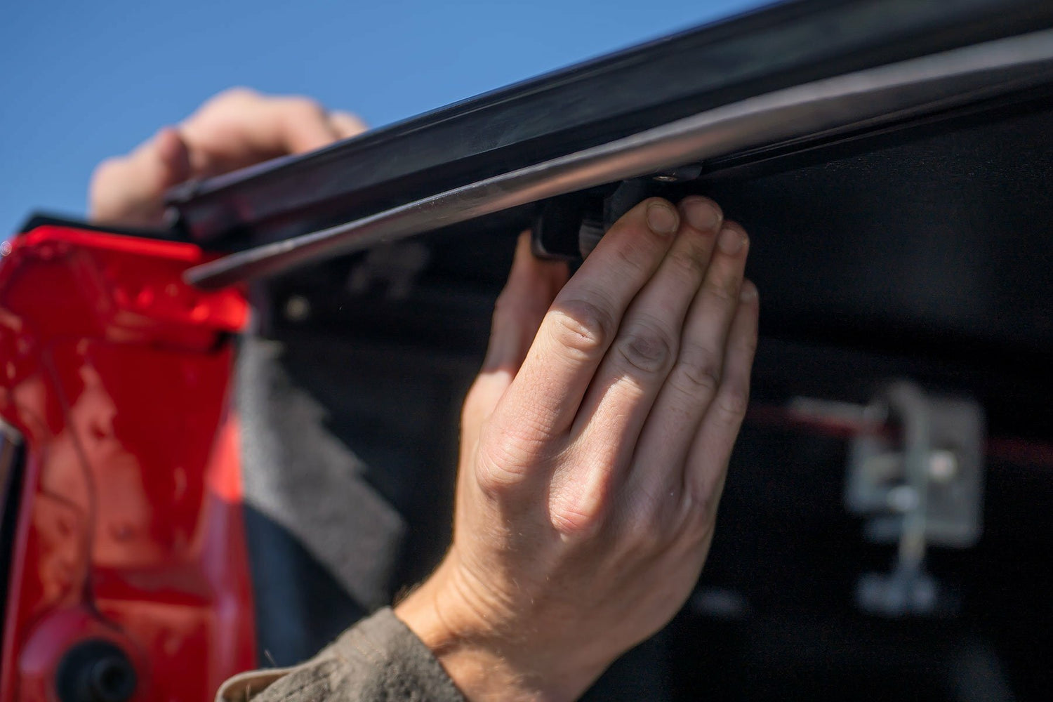 Rough Country - Hard Tri-Fold Flip Up Bed Cover - 5'10" Bed - Chevy GMC 1500 (19-23) - 49120580