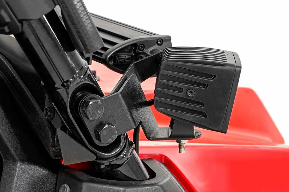 Rough Country - LED Light Kit - Cage Mount - 2" Black Pair - Honda Pioneer (17-19) - 92009