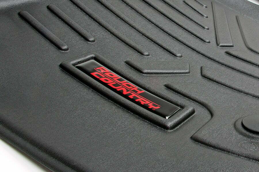 Rough Country Floor Mats - Front - Over Hump - Ford F-150 (15-23) F-150 Lightning (2022) - M-5115