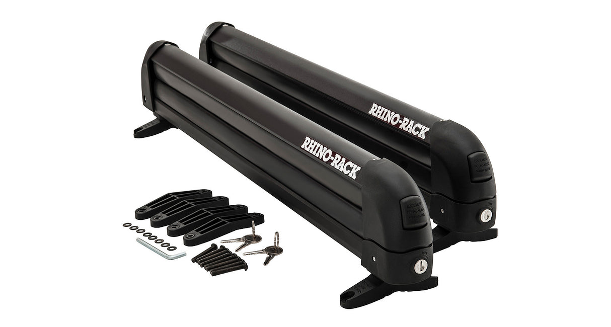 Rhino Rack - Roof Top Ski and Snowboard Carrier - 4 Skis or 2 Snowboards - 574