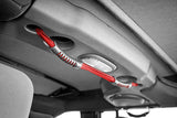 Rugged Ridge - Rear Dual Grab Strap, Red; 07-16 Jeep Wrangler JKU - 13305.13