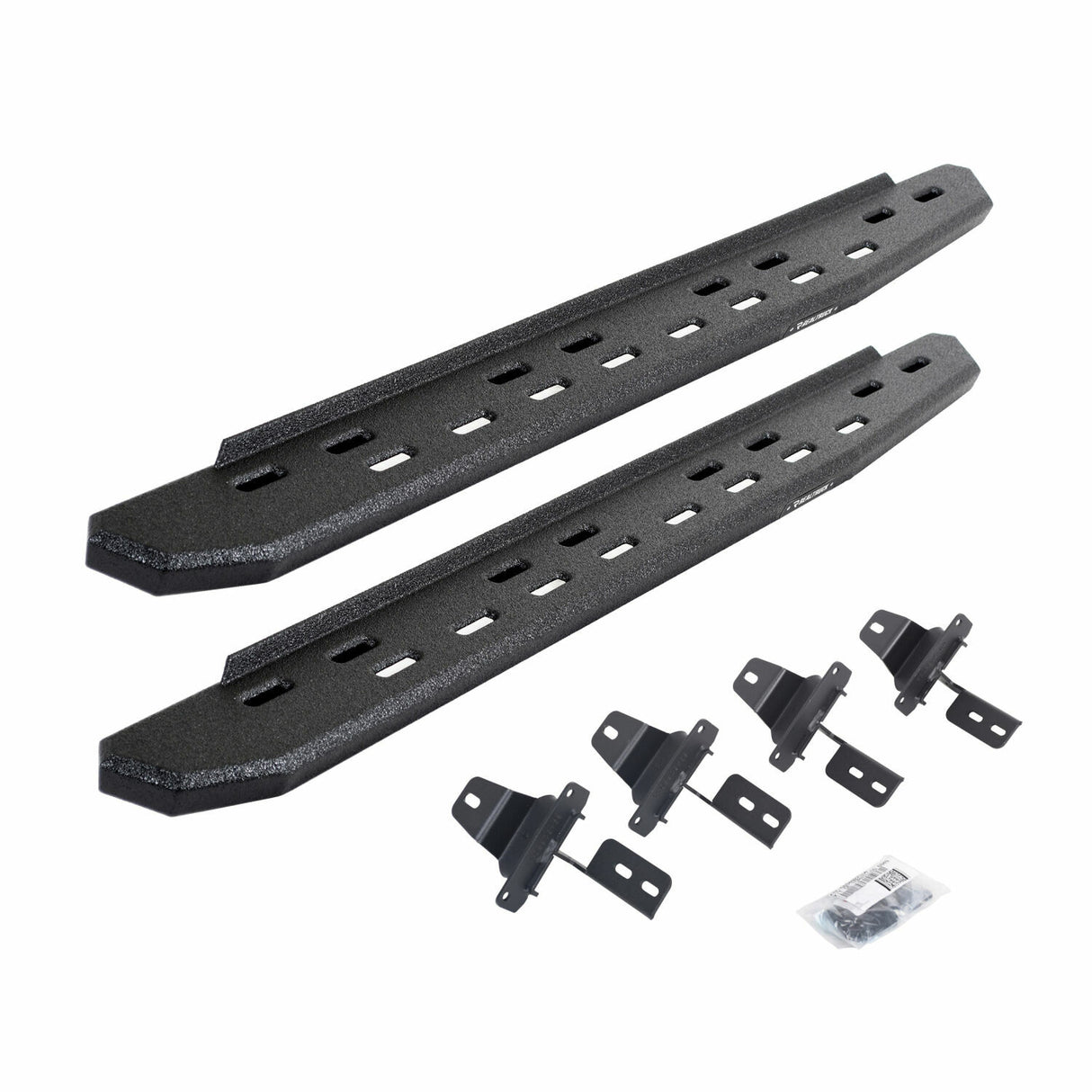 Go Rhino 69692748ST - RB30 Slim Line Running Boards with Mounting Bracket Kit - Protective Bedliner Coating