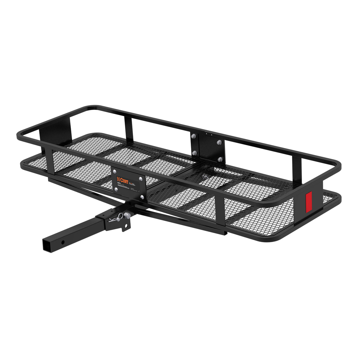 Curt - 60" x 20" Black Steel Basket Cargo Carrier (Folding 2" Shank, 500 lbs.) - 18151