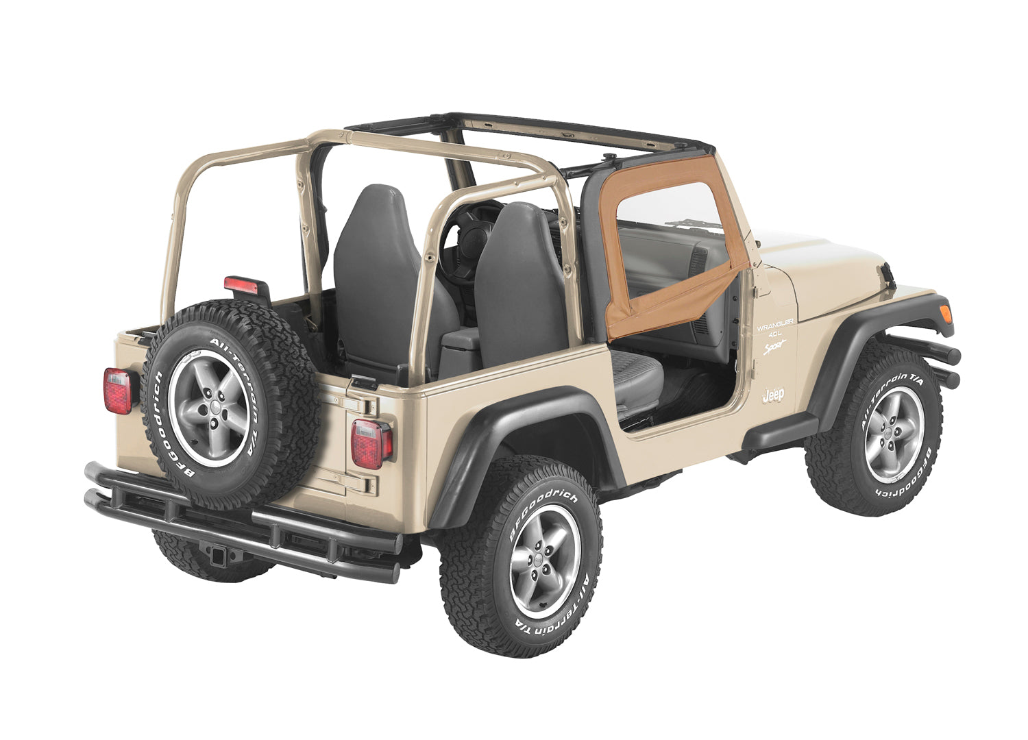 Bestop - 51790-37 - Upper Fabric Half Doors