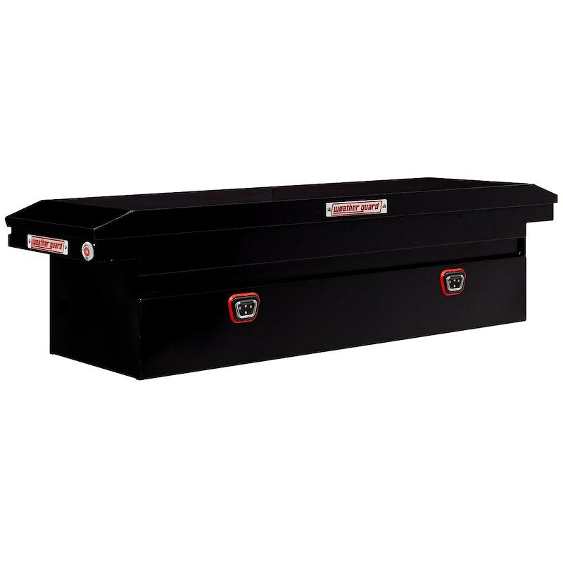 Weather Guard - Model 120-5-04 Saddle Box, Steel, Full Low Profile, Gloss Black, 11.0 cu ft - 120-5-04