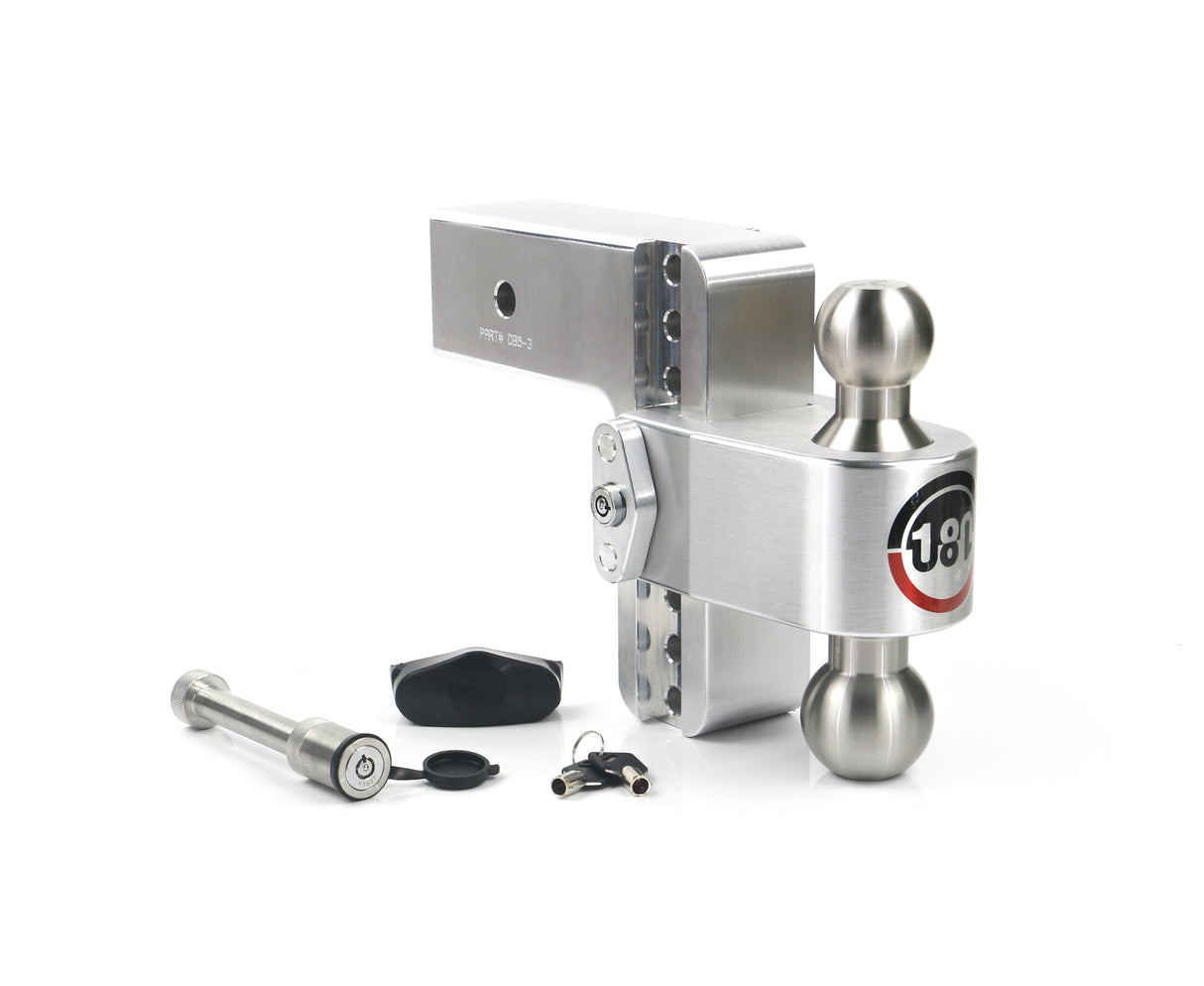 Weigh Safe - LTB6-3-KA Turnover Ball 6" Drop Hitch with 3" Shank Keyed Alike WS05 Included