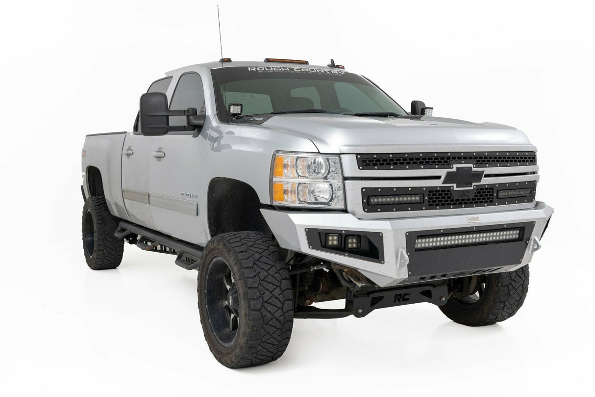 Rough Country - LED Light Kit - Ditch Mount - 3" OSRAM - Wide - Chevy 1500 & Chevy GMC 2500HD 3500HD (07-14) - 71062