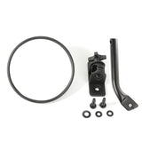 Rugged Ridge - Rugged Ridge 11025.19 Stubby Trail Mirror, Round, Textured Black; 97-18 Jeep Wrangler JK - 11025.19