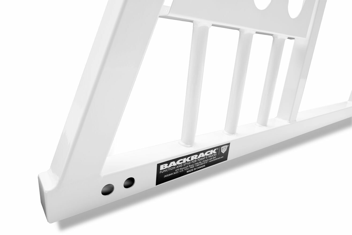 Backrack 148TLW 3 LIGHT; White; Silv/Sierra/F150/Titan/Tundra/Dodge/Ram w/o RamBox; Exc Lights