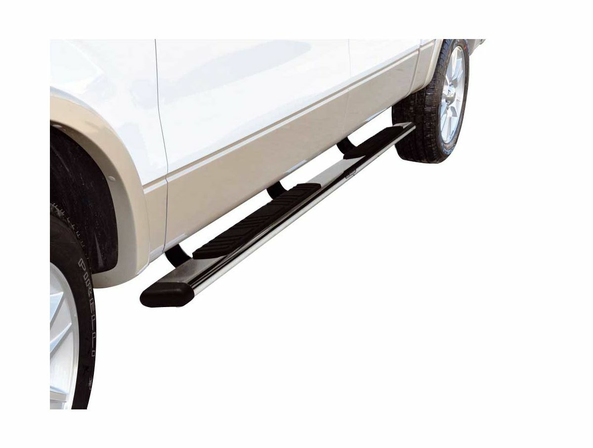 Go Rhino 685441587PS - 5" OE Xtreme Low Profile SideSteps With Mounting Bracket Kit - Polished Stainless Steel
