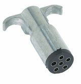 Husky Towing - 32569 Trailer End 6 Pole Round Die-Cast Zinc Without Mount Bracket & Hardware Bagged