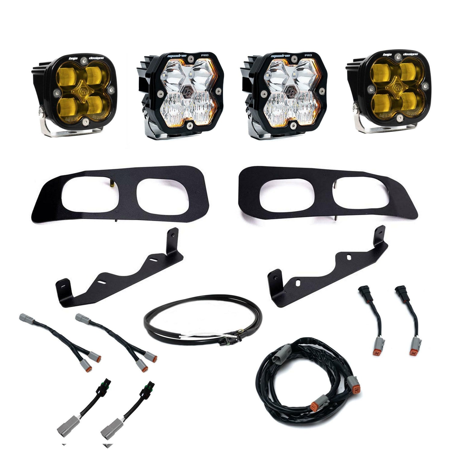 Baja Designs - 44-0034-UP Squadron 2.0 Pro/Squadron SAE Dual Fog Pocket Light Kit
