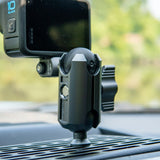 Mountech Double Socket Arm - Short (1.5"), 1in Ball, Storm Gray