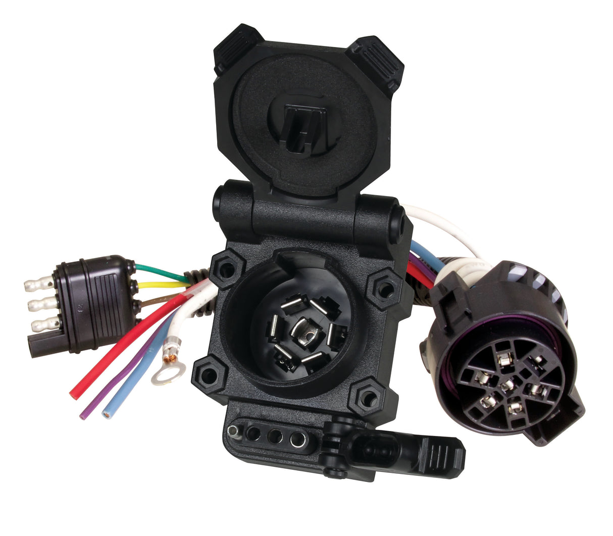 Husky Towing - 33061 4 Wire Flat To 7 Blade & 4 Flat Dust Cover Mounting Bracket & Hardware