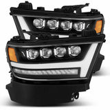 AlphaRex 880518 LED Projector Headlights Plank Style Design Matte Black