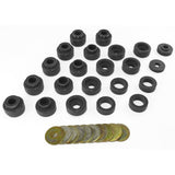 Body Mount Kit, Black; 87-95 Jeep Wrangler YJ