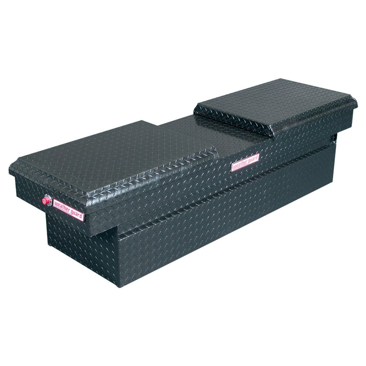 Weather Guard - Full Size Gull Wing - Alum, Gloss Black Finish, Truck Box - 124-5-01