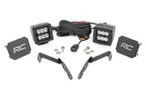 Rough Country - LED Light Kit - Ditch Mount - 2" Black Pair - Spot - Chevy 1500 & Chevy GMC 2500HD 3500HD (07-14) - 71058