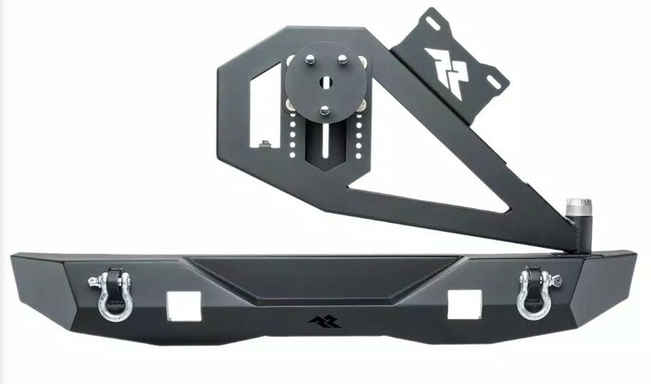 Rugged Ridge 11541.25 XOR BUMPER, RR W/TIRE CARRIER;BLACK;JEEP