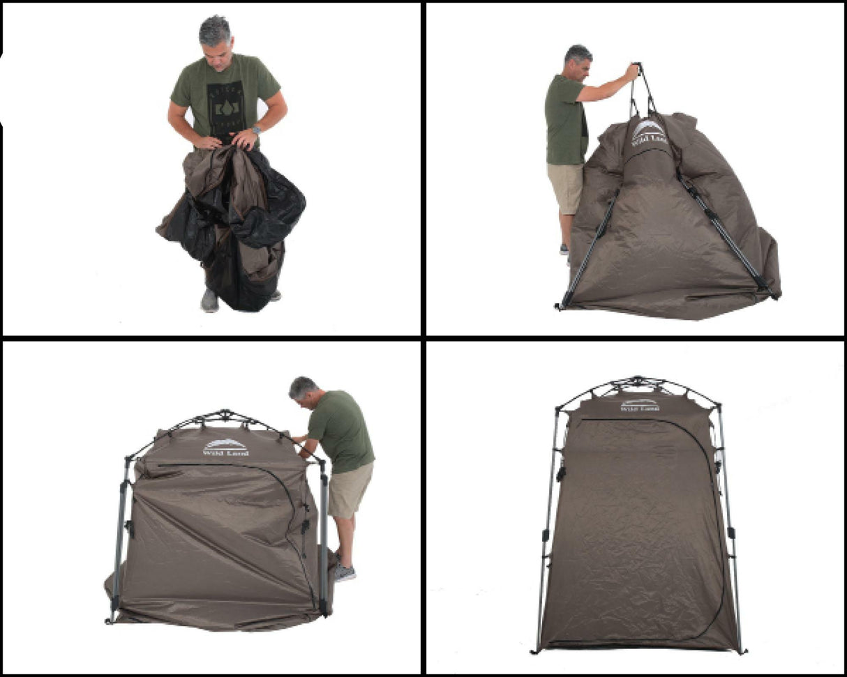 Overland Vehicle Systems - OVS Instant Portable Pop Up Shower Tent With Storage Bag - 26019910