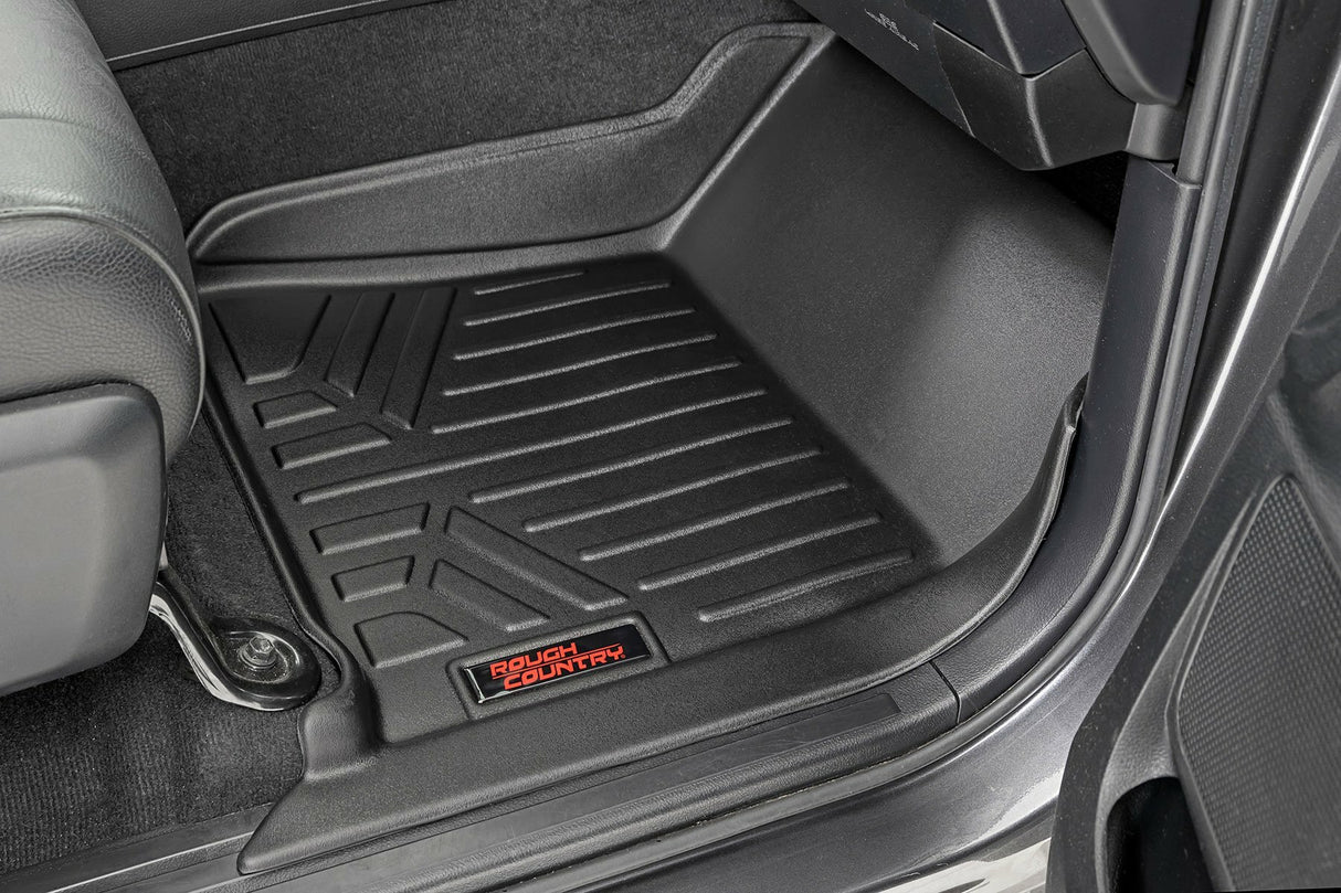 Rough Country Floor Mats - FR & RR - CrewMax - Toyota Tundra 2WD 4WD (2014-2021) - M-71770