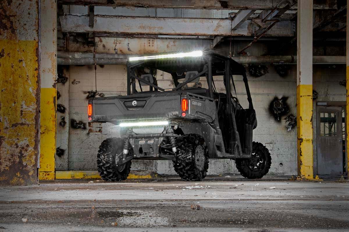Rough Country - LED Light Kit - Cab Mount - 50" Black Dual Row - Can-Am Defender HD8 (16-21) - 71019