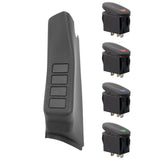 Rugged Ridge - A-Pillar 4 Switch Pod Kit, Black, LHD; 11-16 Jeep Wrangler JK - 17235.96