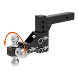 Curt - Adjustable Tri-Ball Mount (2" Shank, 1-7/8", 2" & 2-5/16" Balls) - 45799