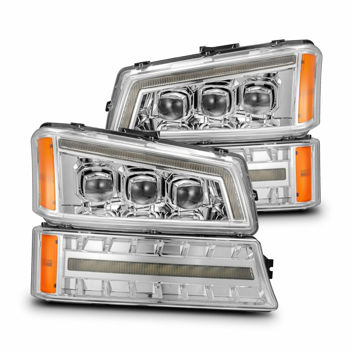 AlphaRex 880255 Projector Headlights Chrome