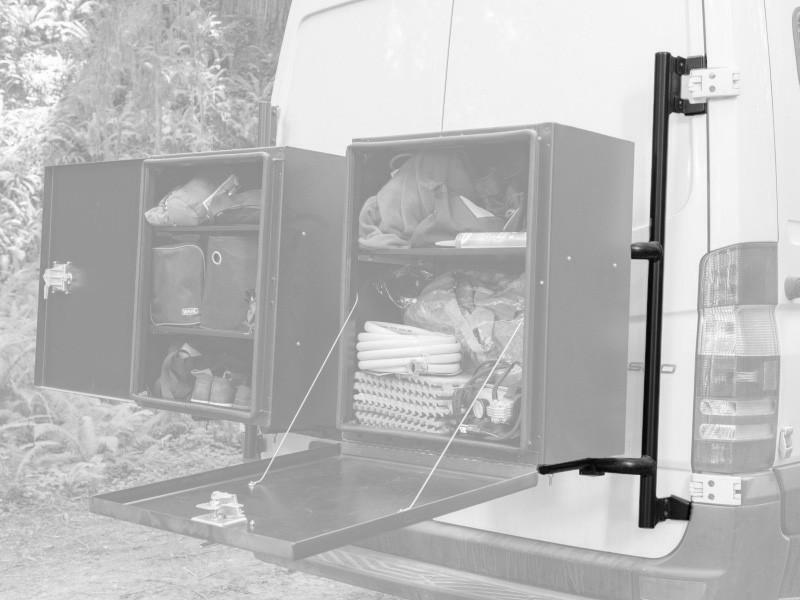 Aluminess 210586 Passenger Side Rear Door Box Rack