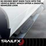 TrailFx - 4" Oval Bent Step Bar For Ford F150-350 Extended-Black (A1004B)