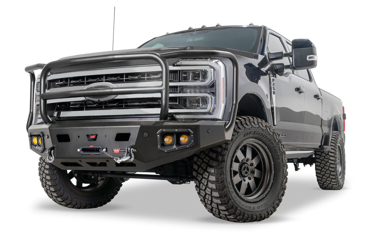 Warn - Ascent HD Front Bumper with Full Grille Guard for 2023-2026 Ford Super Duty - 110630