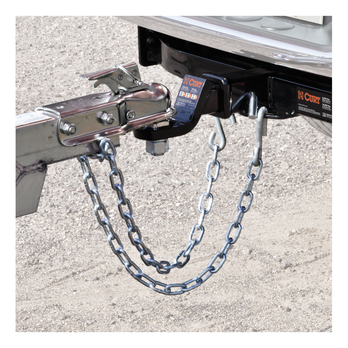 Curt - 27" Safety Chain with 1 S-Hook (5,000 lbs, Clear Zinc) - 80040