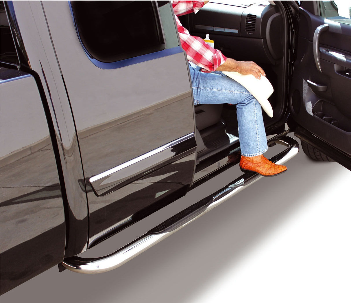 Go Rhino 4045PS - 4000 Series SideSteps With Mountins Bracket Kit - Polished Stainless Steel