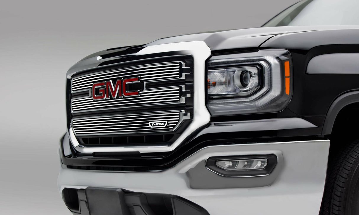 T-Rex Grilles - 3 Pc Horizontal Aluminum Laser Billet Grille Overlay - 6212130