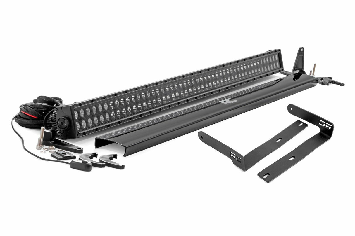 Rough Country - LED Light Kit - 50in - Dual Row - Black Series - Kubota RTV-X1120 Deluxe (18-22) RTV-X1120D (14-17) - 98003