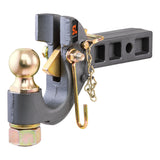 Curt - SecureLatch Receiver-Mount Ball & Pintle Hitch (2" Shank, 2" Ball, 14K) - 48407