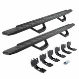 Go Rhino 6963068020PC - RB30 Running Boards with Mounting Brackets & 2 Pairs of Drops Steps Kit - Textured Black