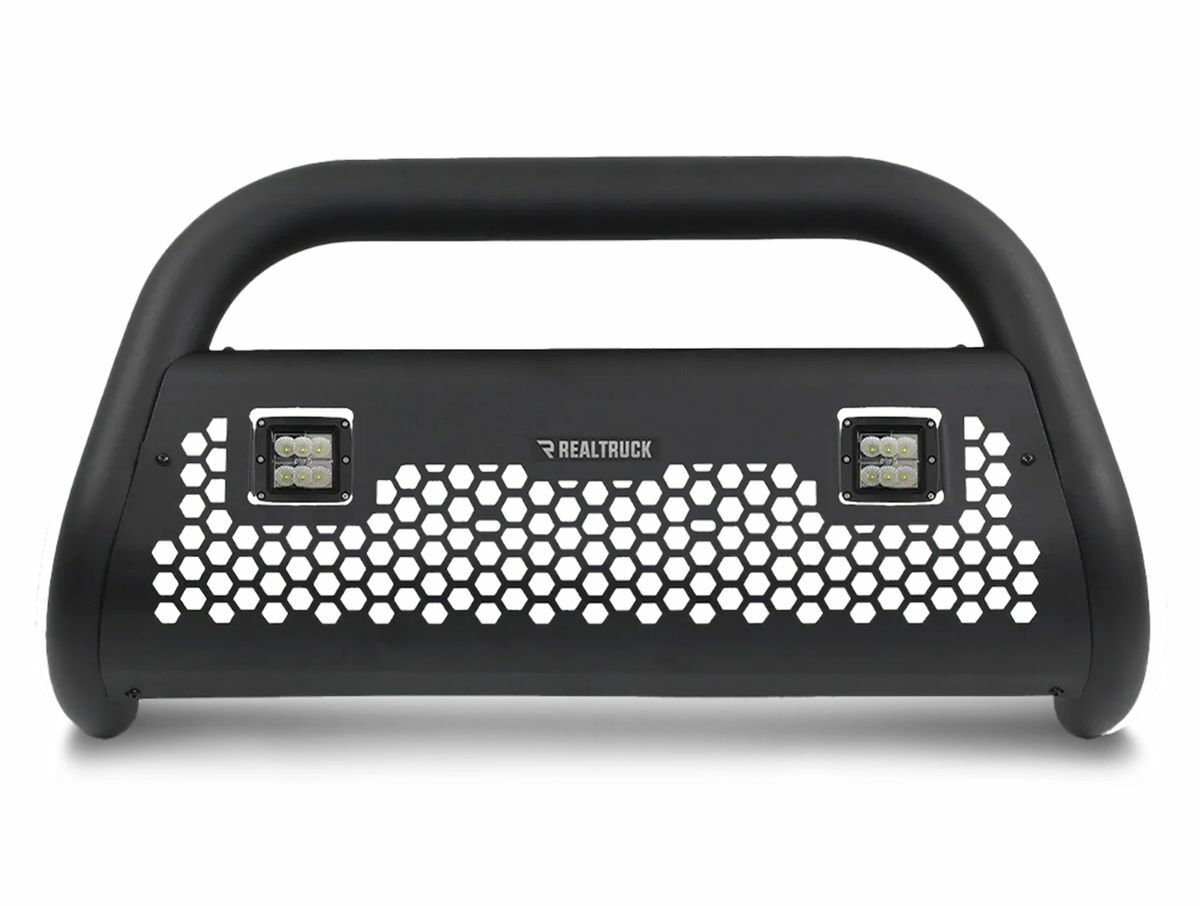 Go Rhino 55642LT -  RC2 LR Bull Bar with Mounting Brackets & Two 3" Cube Lights - Textured Black