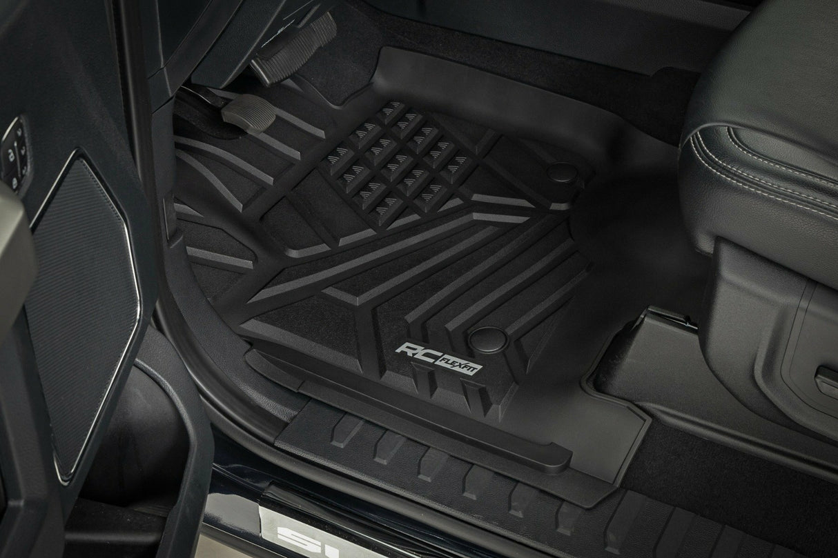 Flex-Fit Floor Mats - Front and Rear - Ford F-250/F-350 Super Duty (17-24)