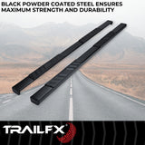 TrailFx - T4 Trapezoid Step Bar For Ram 1500 Extended-Black (A4011B)