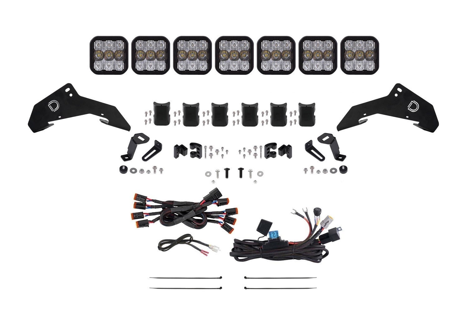 Diode Dynamics - 2019-2024 Honda Talon SS5 Pro CrossLink Roof White Combo Lightbar Kit - DD7919