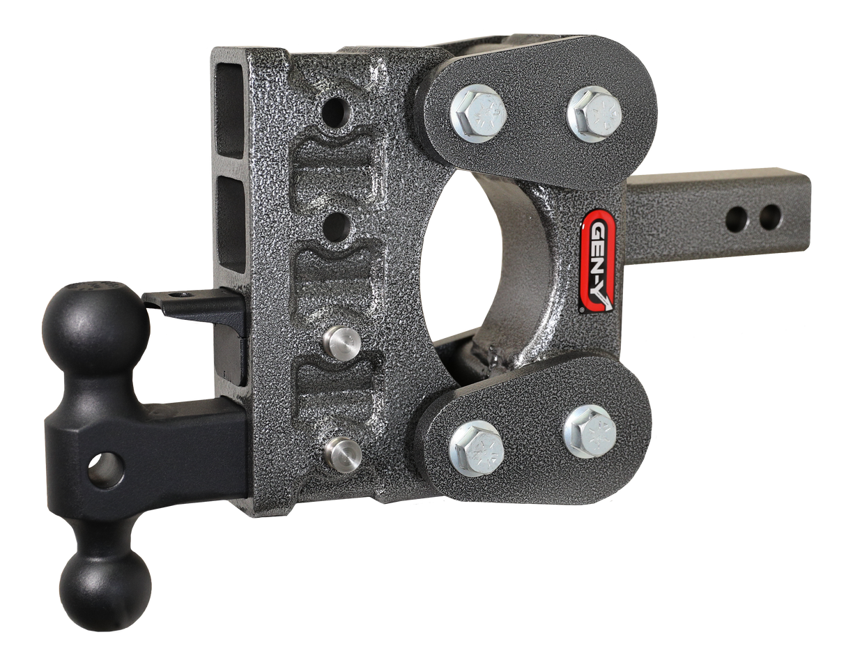 GEN-Y - Hitch GH-1024 The BOSS TORSION-FLEX 2" Shank 5" Drop 1.1K TW 10K Hitch w Versa-Ball & Pintle - GH-1024