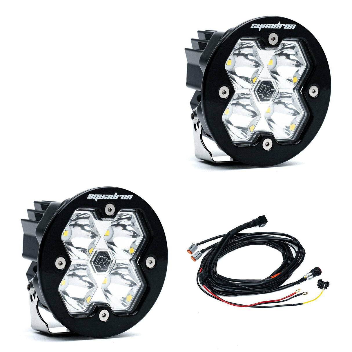 Baja Designs - 58-7801-2 Squadron-R 2.0 Sport Black LED Auxiliary Light Pod Pair (with Harness)