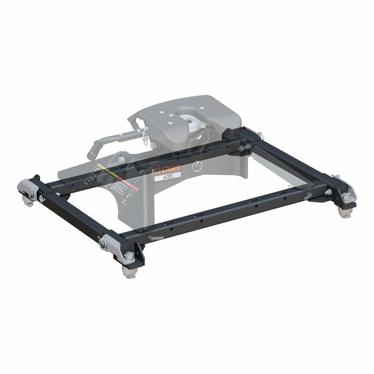 Curt - 16042 Puck System 5th Wheel Adapter with Rails, Select Ram 2500, 3500 - 16042