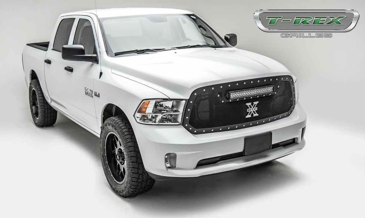 T-Rex Grilles - 1 Pc Small Mesh Mild Steel Torch Grille Replacement - Includes Universal Wiring Harness - 6314541