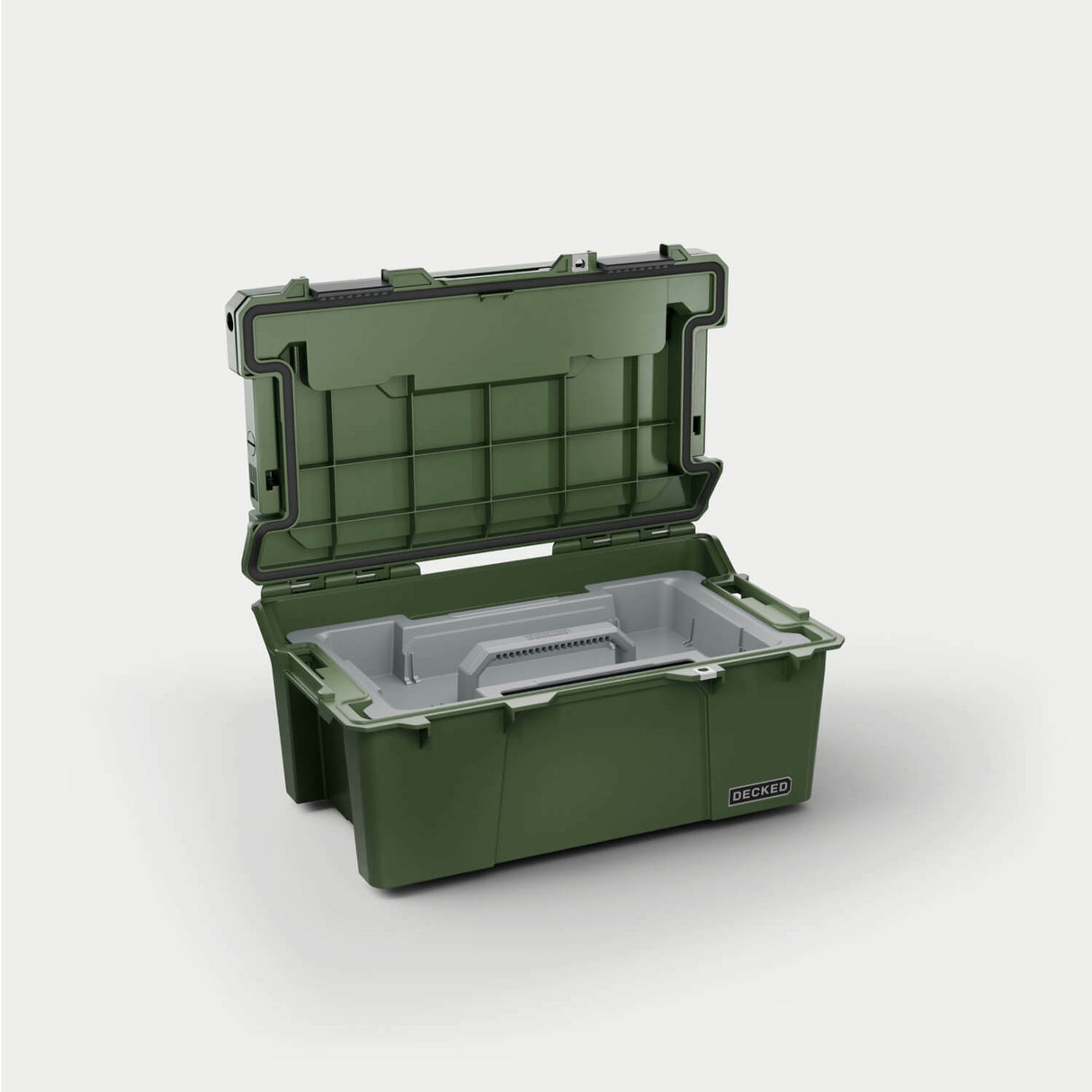 Decked - Sixer 16 - D-co Case - includes one (1) D-Co tray - Ranger Green with black latches - A0010-SIXR-GRN