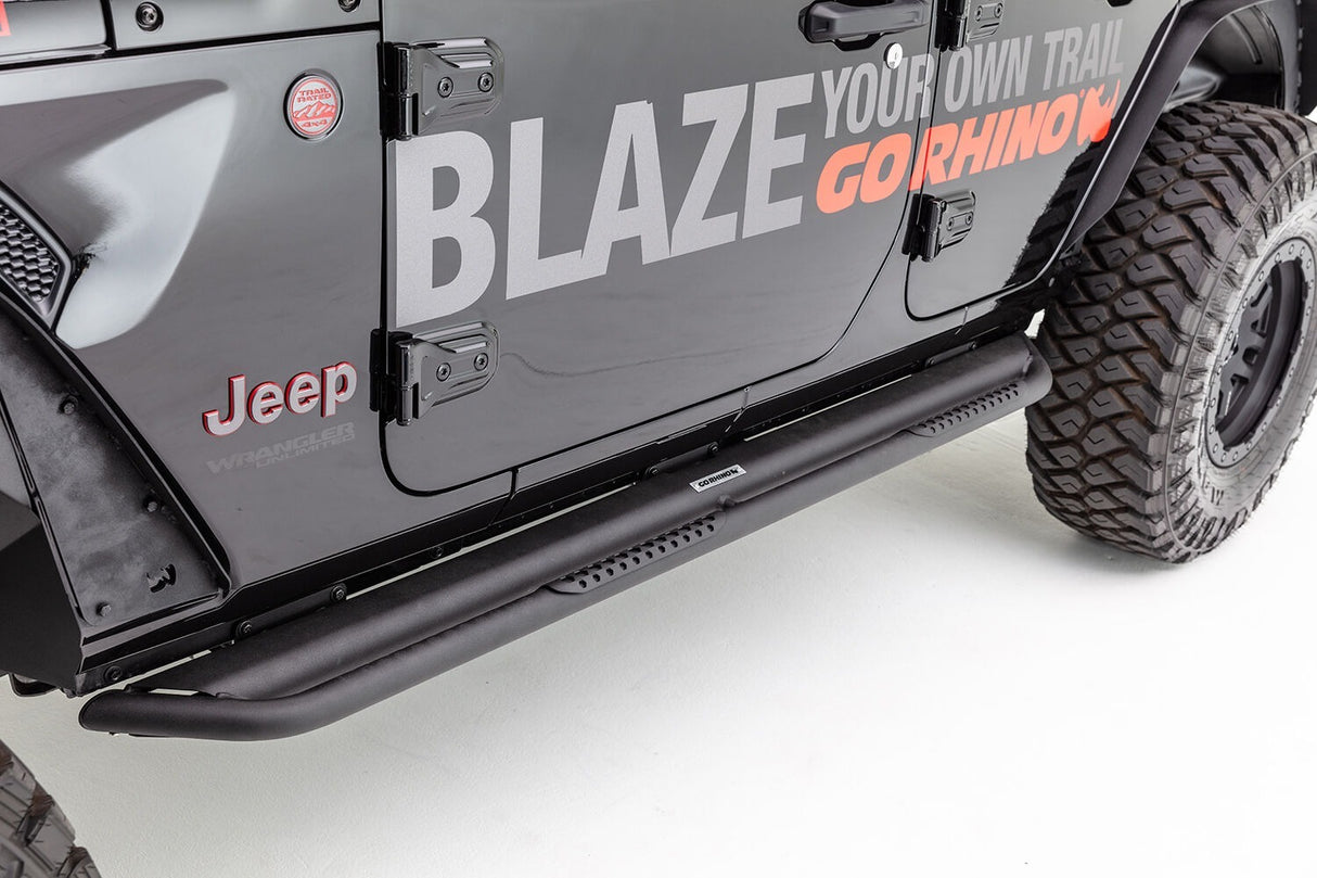 Go Rhino - DS4927T Dominator Xtreme DS Side Steps with Mounting Brackets Kit - Textured Black